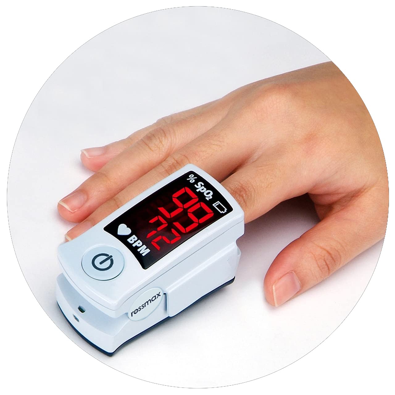 Rossmax SB100 Fingertip Pulse Oximeter With Pulse Rate Strength Indicator, Sp02 and Pulse Rate Black-Red (Black)