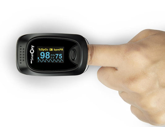 BPL Medical Technologies Smart Oxy Finger Tip Pulse Oximeter (Black)|High Accuracy|SPO2|Perfusion Index| OLED Display