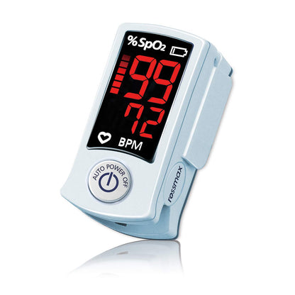 Rossmax SB100 Fingertip Pulse Oximeter With Pulse Rate Strength Indicator, Sp02 and Pulse Rate Black-Red (Black)