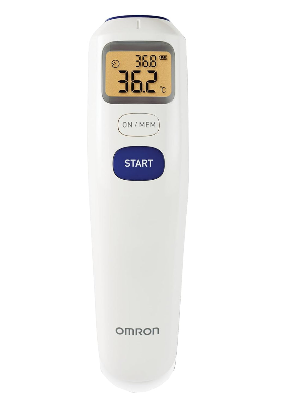 Omron MC 720 Non Contact Digital Infrared Forehead Thermometer With 1 Second Quick Measurement, 3 in 1 Measurement Mode, Auto On/off & Backlight, White
