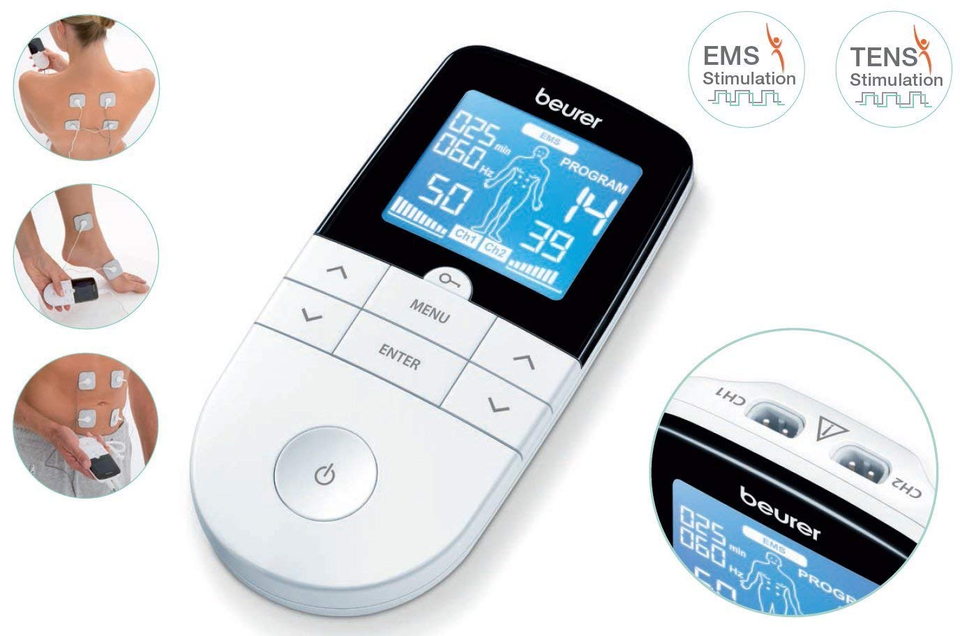 Beurer EM49 Digital TENS EMS Device, White